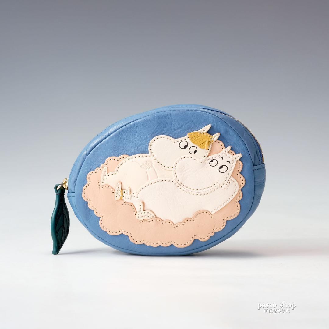 11323 ゲンテン ムーミン レザー コインケース 小物入れ ポーチ 本革拍卖