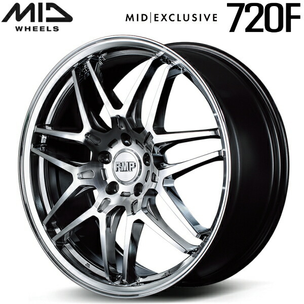 MID EXCLUSIVE 720F 4本Set ハイパーメタルコート/ポリッシュ 8.0J-18インチ 5穴/PCD114.3+42拍卖