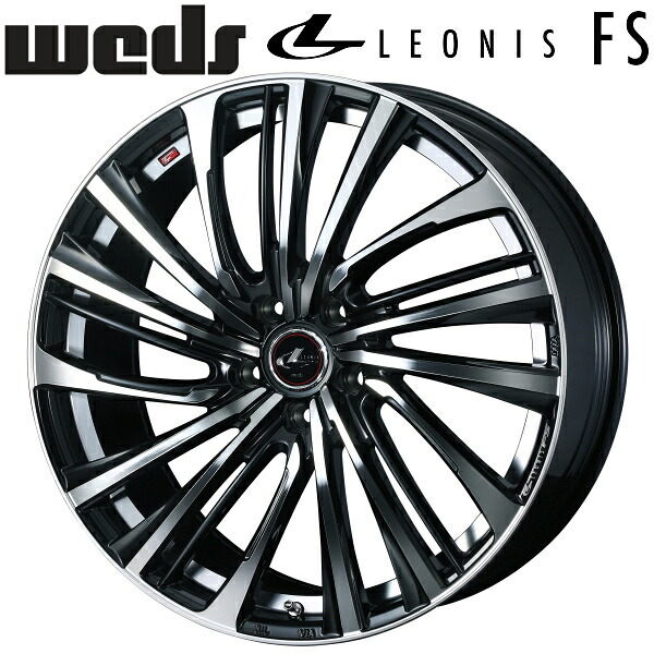 Weds LEONIS FS パールブラック/ミラーカット 4本セット 8.5J-20インチ 5穴/PCD114.3+35 ハブ径:73φ 座面形状:M12 60°テーパー座専用拍卖