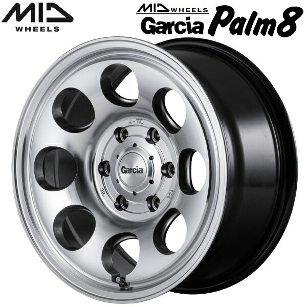 MID WHEELS Garcia Palm8 1本価格 メタリックグレー/ポリッシュ 6.0J-15インチ 6穴/PCD139.7+33拍卖