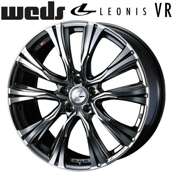 Weds LEONIS VR ブラックメタルコート/ミラーカット 1本価格 7.0J-17インチ 5穴/PCD114.3+53 ハブ径:73φ拍卖