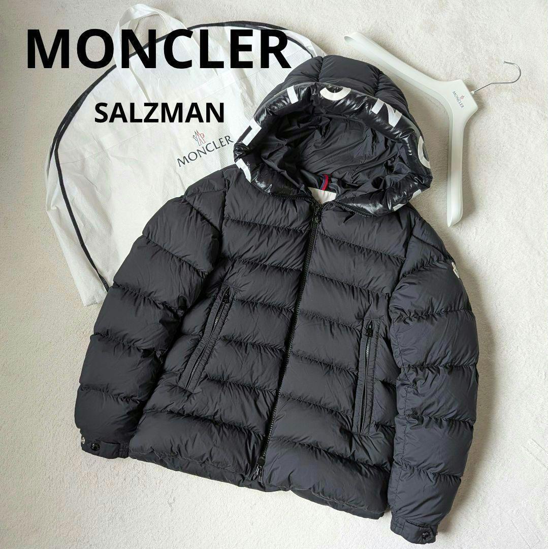 1円~ 【人気モデル】 MONCLER モンクレール SALZMAN サルツマン ダウンジャケット 黒 サイズ1 S相当 美品 アウター メンズ ブラック レア拍卖