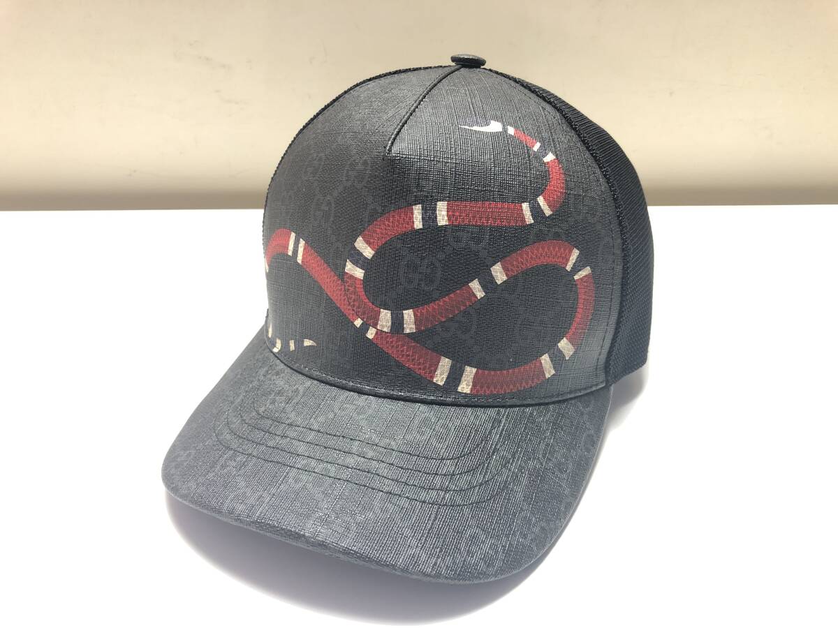 ■GUCCI/グッチ キングスネーク メッシュキャップ 帽子■I-518拍卖