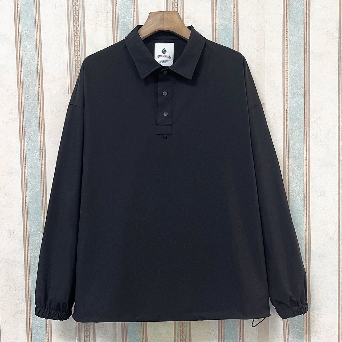 上級 定価4万 FRANKLIN MUSK・アメリカ・ニューヨーク発 長袖 ポロシャツ 上品 速乾 洗練 無地 折り襟 トップス 通勤 通学 春 サイズ4拍卖