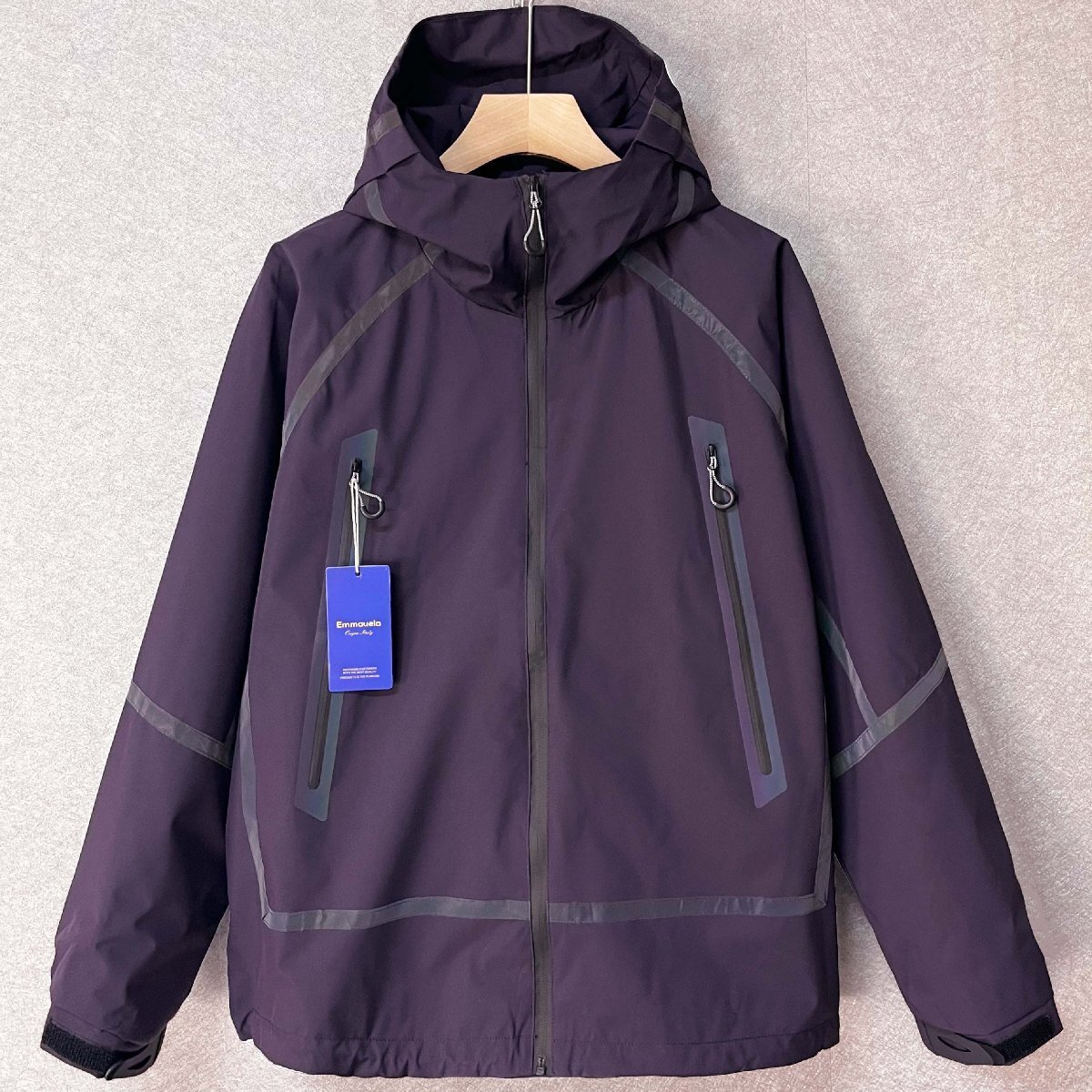 絶賛・ジャケット 定価6万◆Emmauela・イタリア・ミラノ発◆ソフト 防風 ゆったり マウンテンパーカー アウトドア スポーツウェア 日常 M拍卖