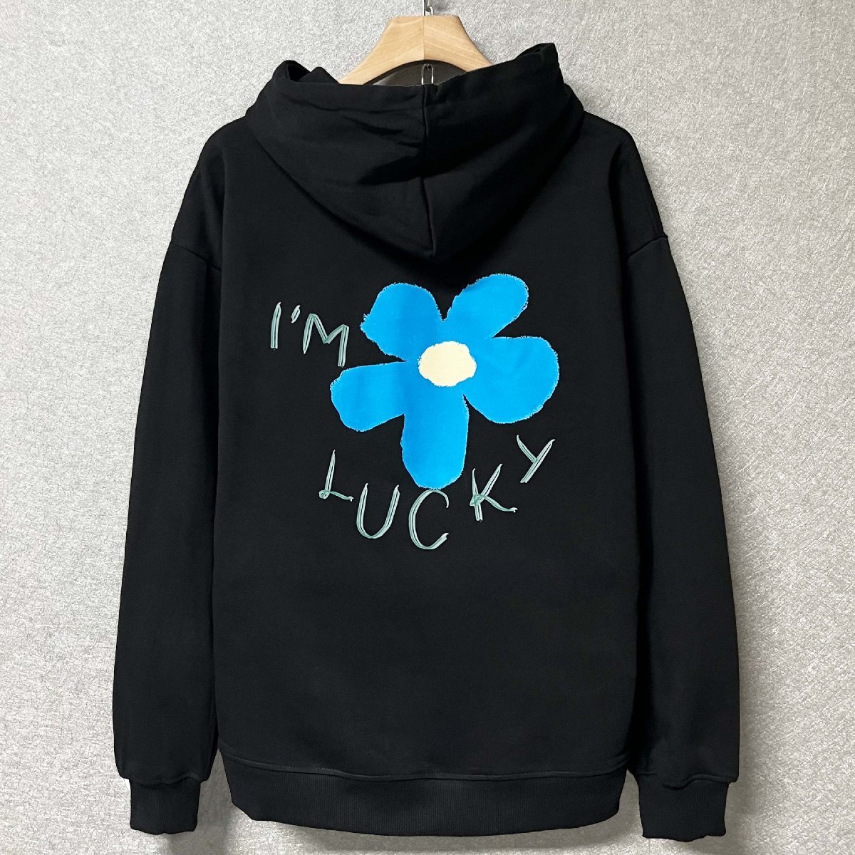 上品・パーカー 定価4万◆Emmauela・イタリア・ミラノ発◆綿100% 快適 柔らか 花柄 シンプル トップス カジュアル 男女兼用 春秋 2XL/52拍卖