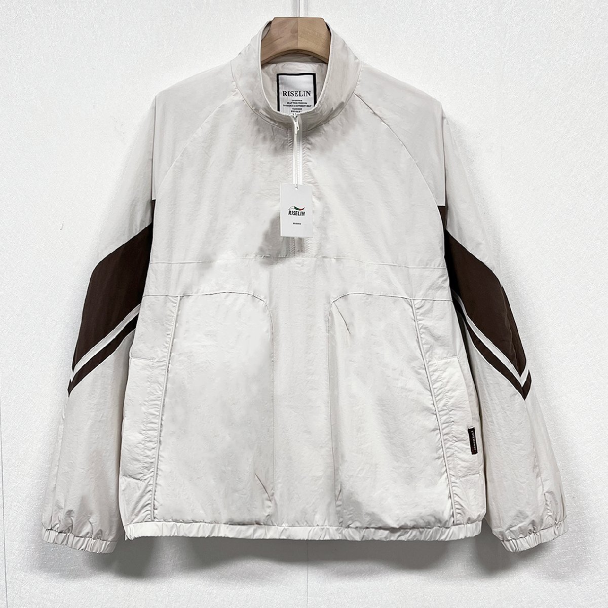 一枚限定ヨーロッパ製※定価4万◆ブルガリア発※RISELIN トレーナー パーカー 速乾 メッシュ ハーフシップ トップス アメカジ スポーツ L拍卖