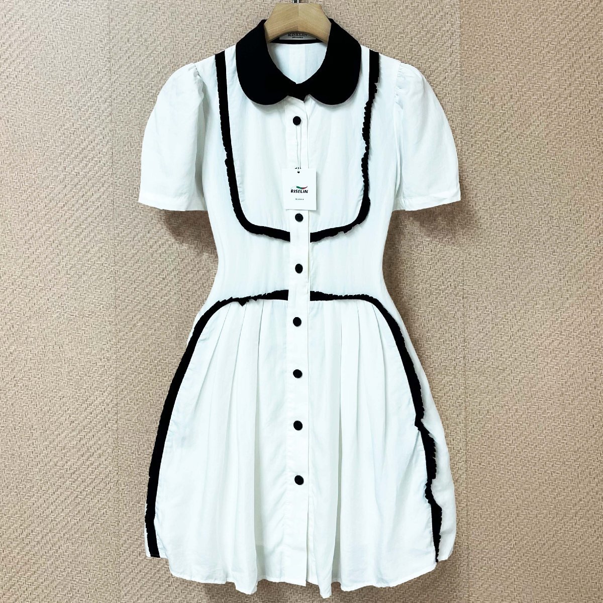 個性ヨーロッパ製※定価5万◆ブルガリア発※RISELIN ワンピース 上品 快適 通気 ソフト 人気 着せ デート ドレス レディース 夏 L/48拍卖