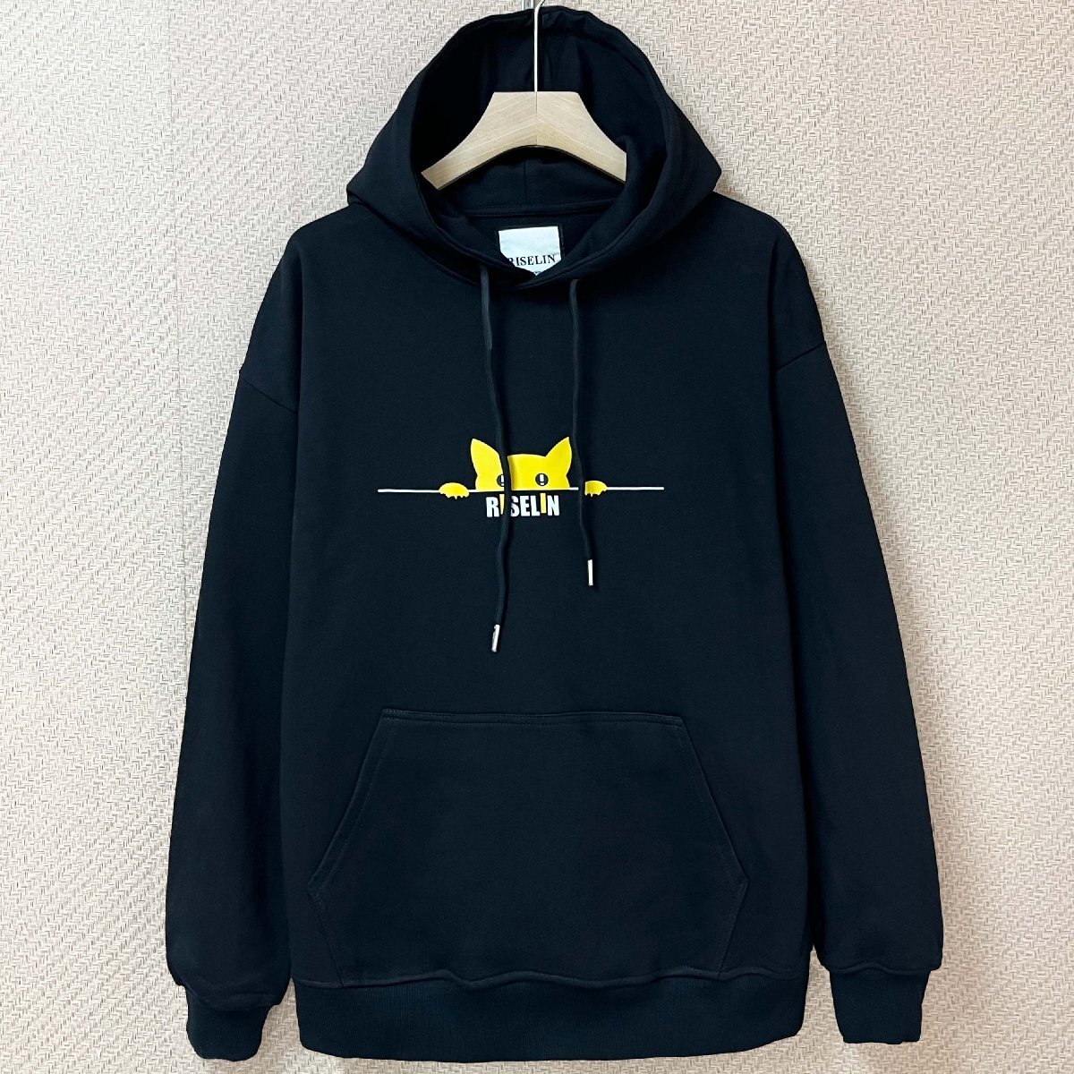 個性ヨーロッパ製※定価4万◆ブルガリア発※RISELIN パーカー コットン100% ソフト ネコ柄 遊び心 カワイイ カットソー トップス L/48拍卖