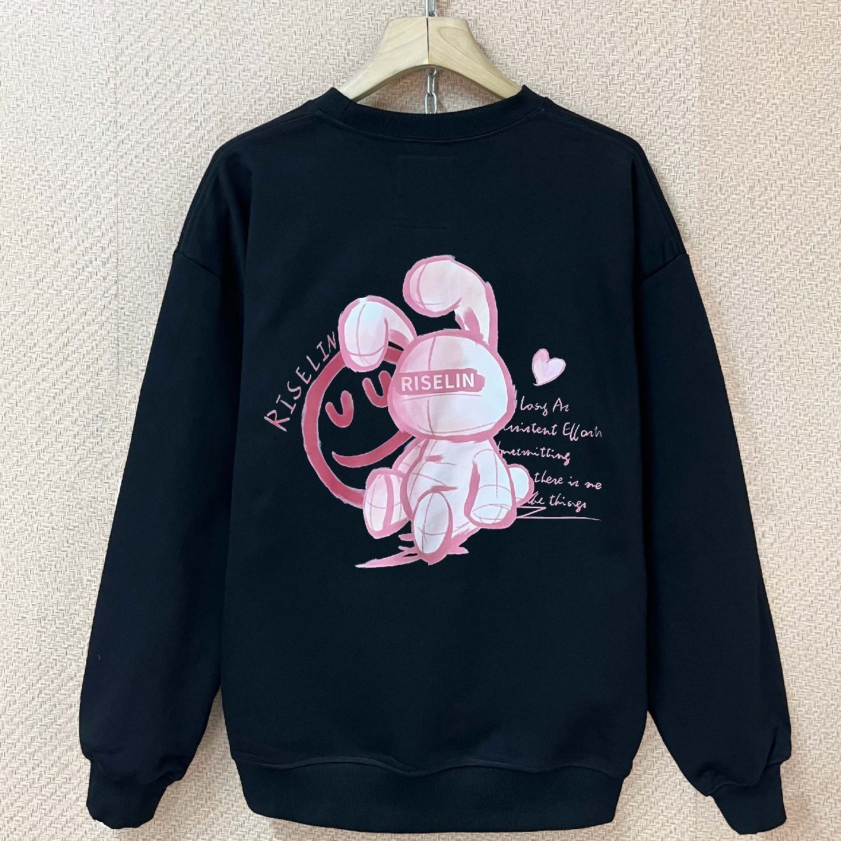 個性ヨーロッパ製※定価4万◆ブルガリア発※RISELIN トレーナー コットン100% 通気 快適 ウサギ 可愛い スウェット トップス 日常着 2XL拍卖
