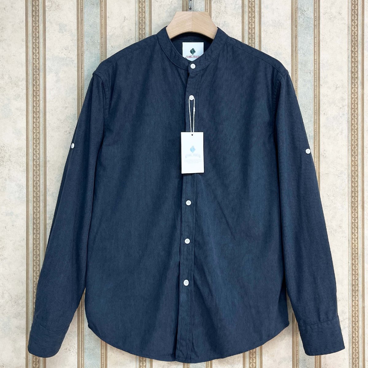 上品 定価4万 FRANKLIN MUSK・アメリカ・ニューヨーク発 長袖シャツ 上品 通気 ゆったり 無地 トップス カジュアル フォーマル 日常サイズ4拍卖