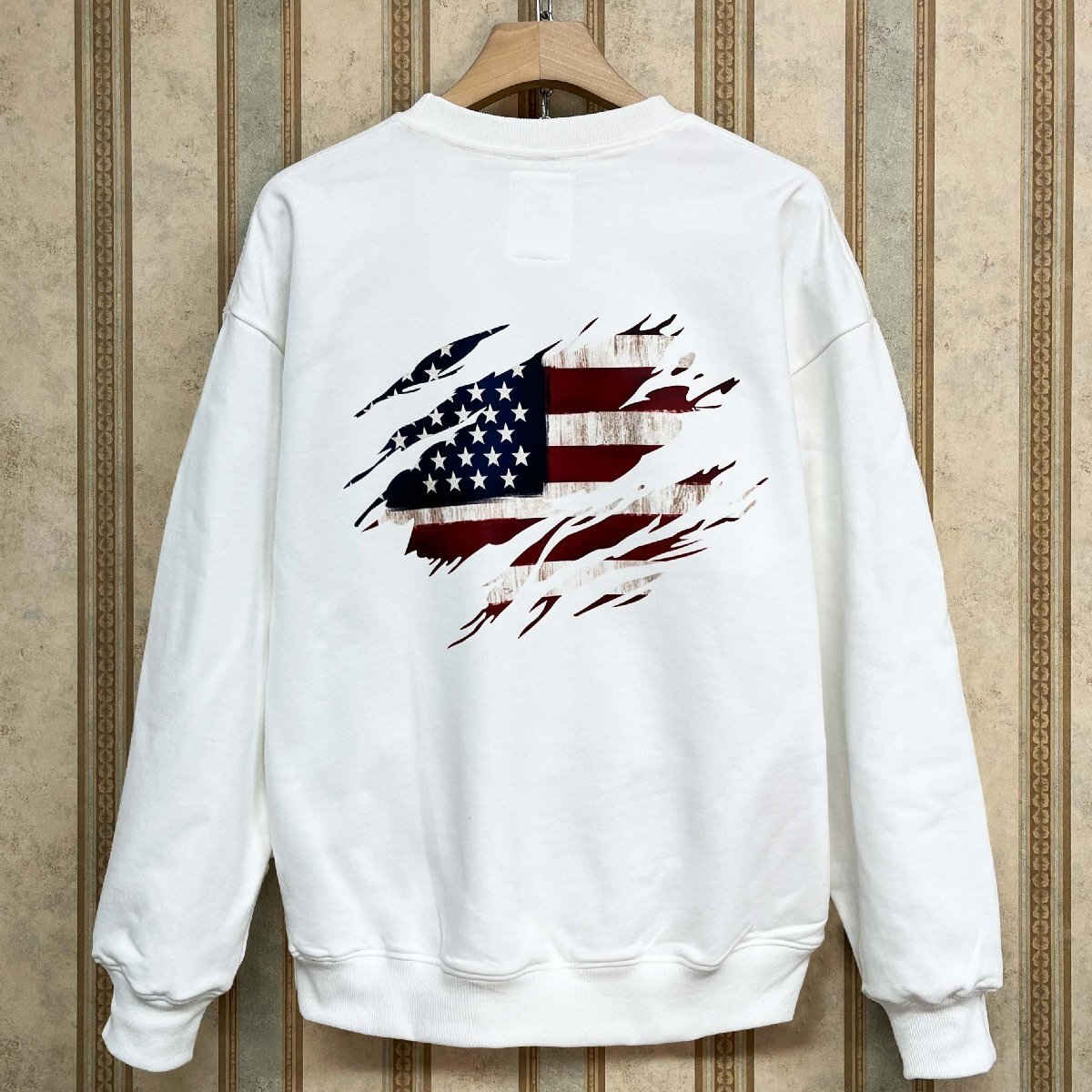 人気 定価4万 FRANKLIN MUSK・アメリカ・ニューヨーク発 トレーナー 綿100% 柔らかい ゆったり アメカジ カットソー 長袖 春秋 サイズ2拍卖