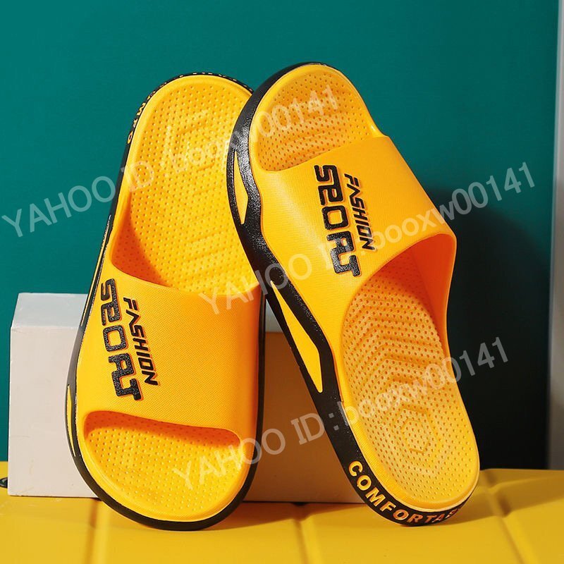 サンダル メンズ ビーチサンダル スリッパ コンフォート 歩きすい 軽量 カジュアル 海 履物 シューズ 靴 黄色 24.5-25cm hhw0061.8拍卖