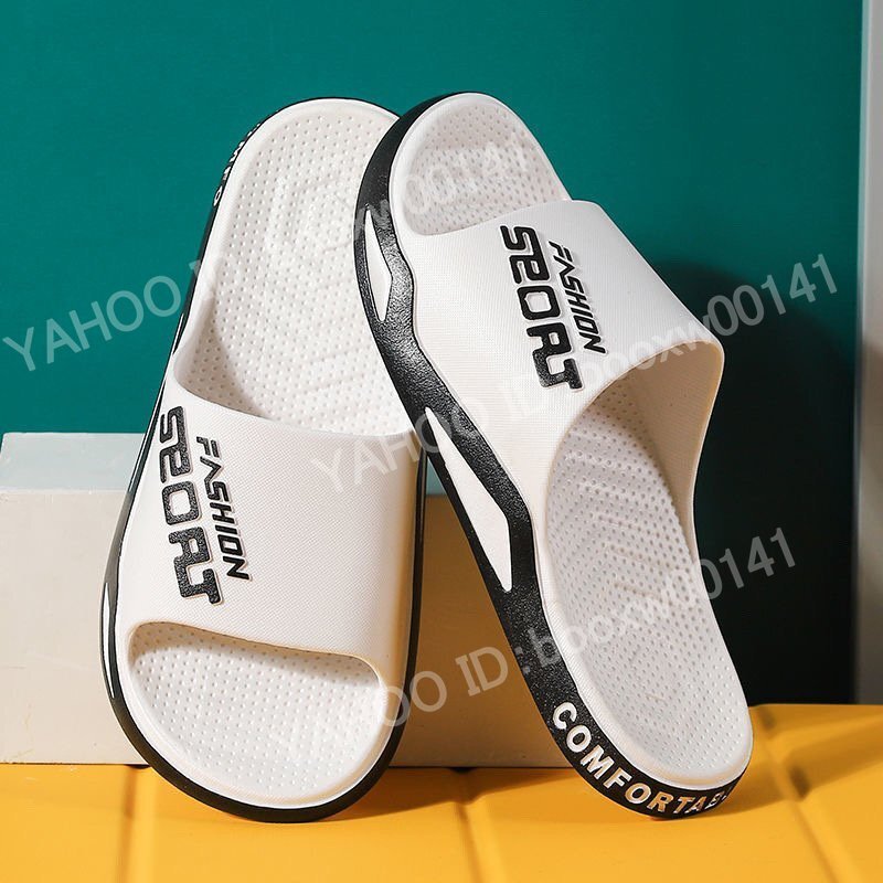 サンダル メンズ ビーチサンダル スリッパ コンフォート 歩きやすい 軽量 カジュアル 海 履物 シューズ 靴 白 24.5-25cm hhw0061.13拍卖