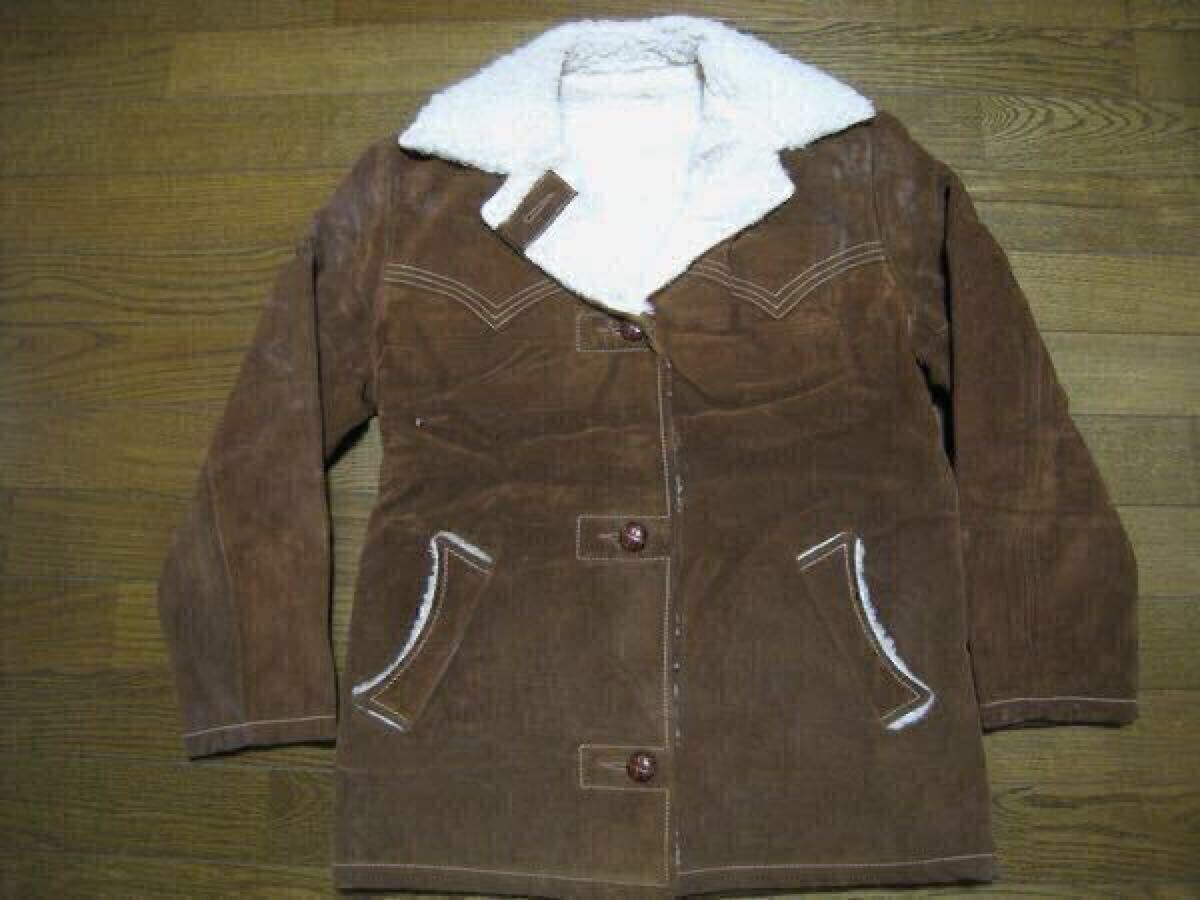 70S 70年代 ヴィンテージ ビンテージ スウェード 裏ボア ランチコート イーストウエス オシュワコン ノースビーチ アントニオギスペ拍卖