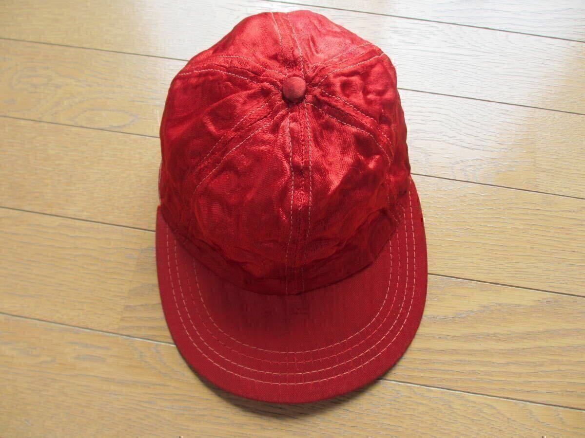 50S~60S 50年代60年代 ヴィンテージ ビンテージ オリジナル サテン キャップ 希少 レア 赤 スカジャン スーベニア ベトジャン 古着 アメカ拍卖