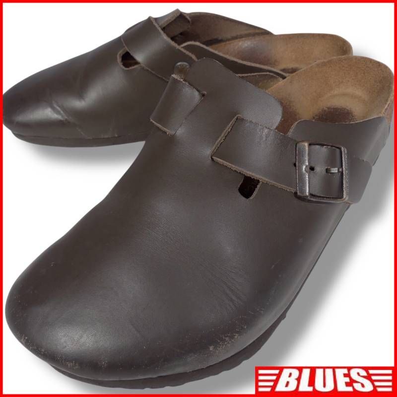 即決★BIRKENSTOCK★ 26.5cm レザーサンダル ビルケンシュトックBOSTON ボストン ドイツ製 メンズ 41 本革 スリッパ 本皮 革靴拍卖