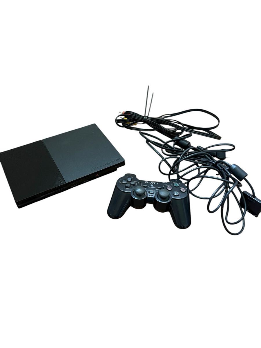 30 【動作品】PlayStation2本体(SCPH-90000/チャコールブラック) PS2 薄型 プレステ2 ゲーム機 ソニー拍卖
