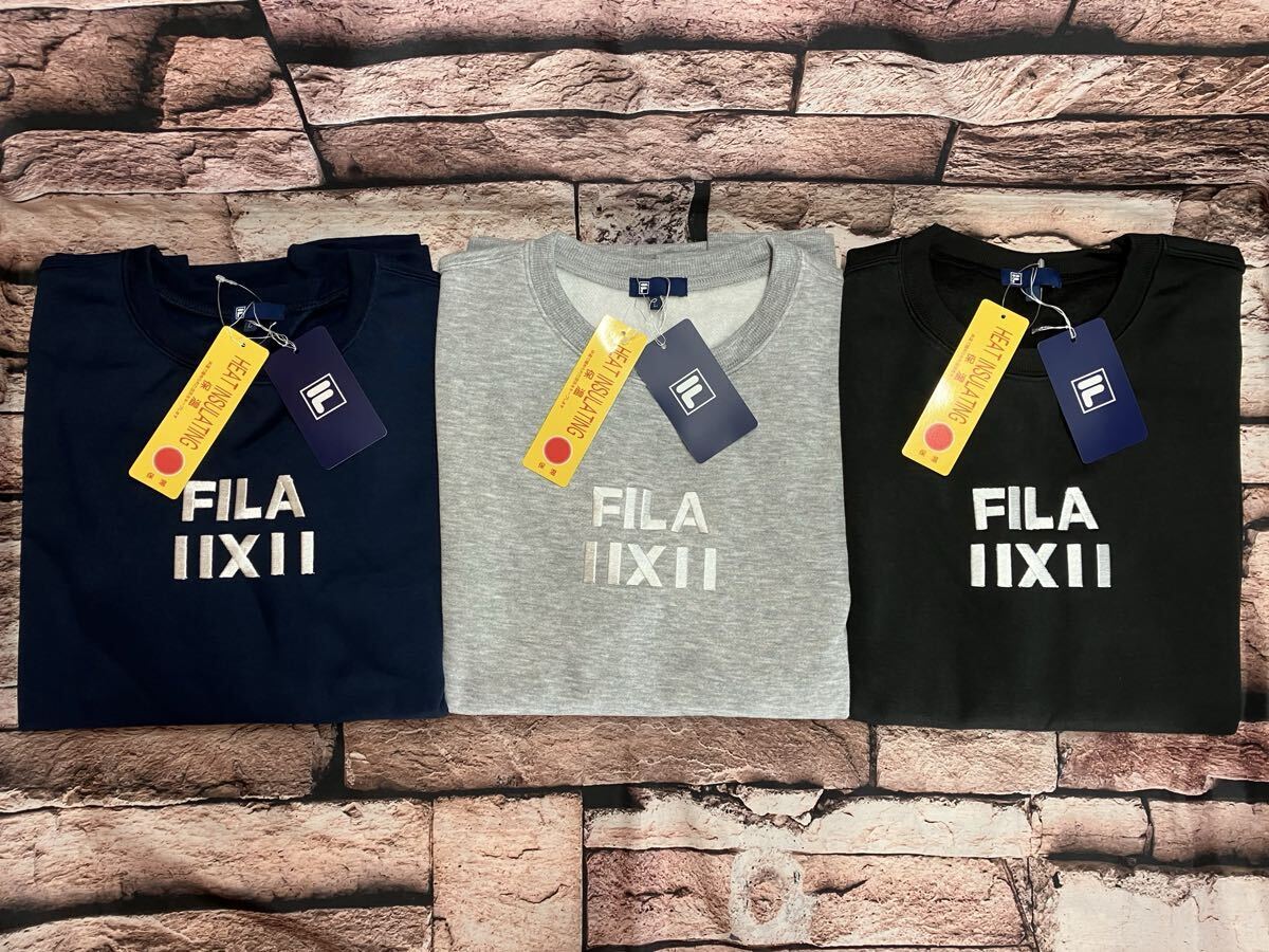 送料無料!【FILA.IIXII】レディース 刺繍ロゴ入り 綿混 裏起毛トレーナー(画像から)1枚定価3,850円が…拍卖