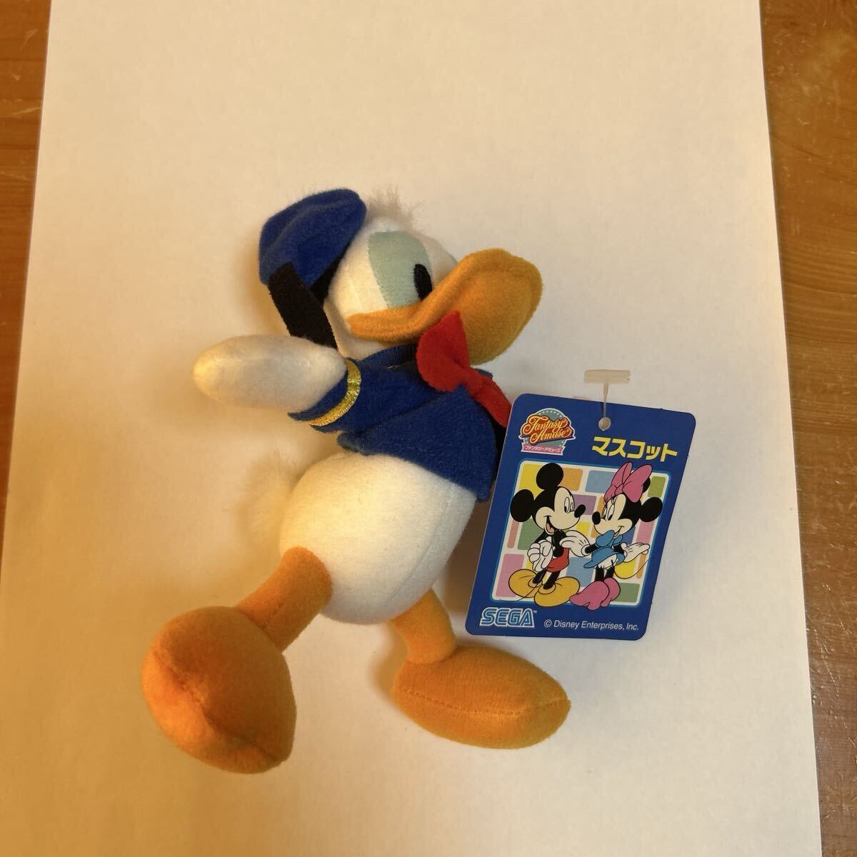 ぬいぐるみ ドナルド Disney ディズニー マスコット ダク付 ドナルドダック SEGA セガ 1999年製 非売品 美品 レア 希少 レトロ 送無拍卖