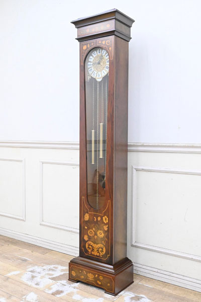 QH04 美品 イタリア製 本象嵌 ドイツ製ムーブメント FHS社 機械式 ホールクロック グランドファーザー フロア 置時計拍卖