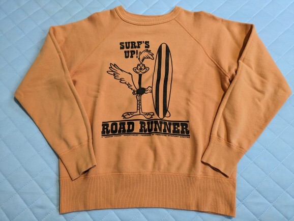 美品 Cheswick ロードランナー Looney Tunes スウェット トレーナー サイズL オレンジ コットン100% カナダ製 即決拍卖