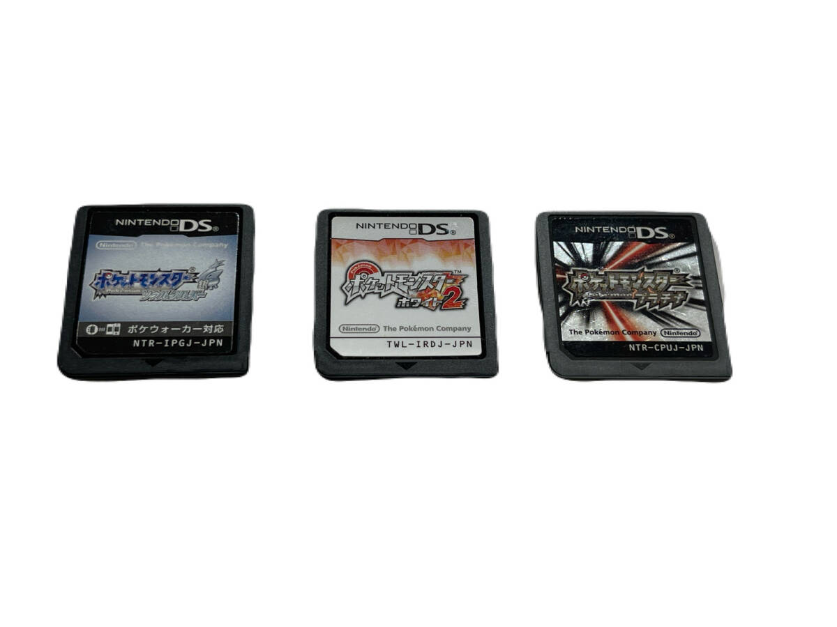 (GA2790-2792) ポケモン DS ソフト 3点 まとめ売り ポケットモンスター 任天堂 ゲームソフト ソウルシルバー プラチナ ホワイト2 箱なし拍卖