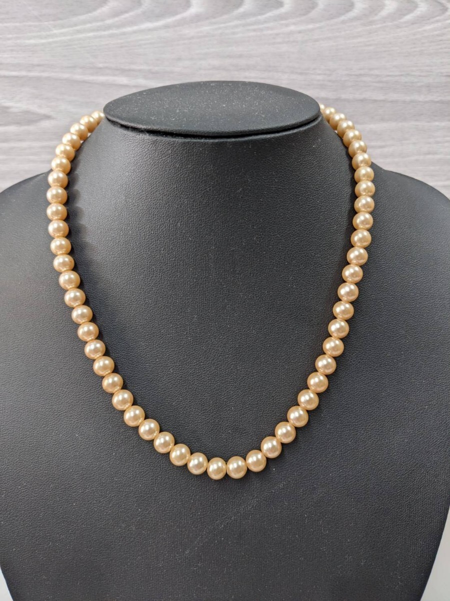 1円スタート!パール ネックレス イヤリング レディース 直径約7.0〜8.17mm拍卖