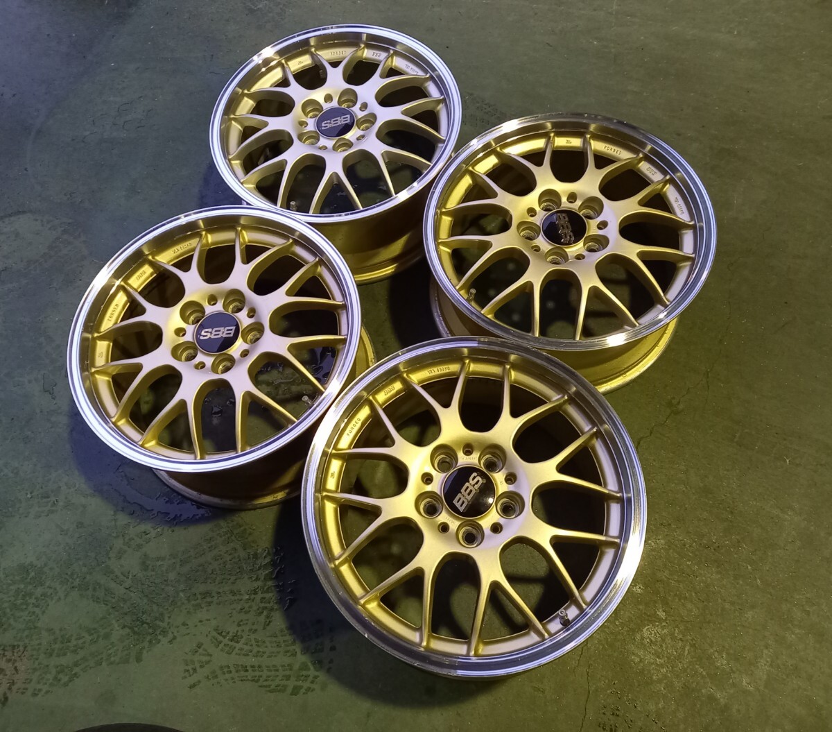 BBS 17インチ 7.5J +45 8.5J +55 PCD114.3 5H ホンダS2000 AP1/AP2 ゴールド 鍛造拍卖