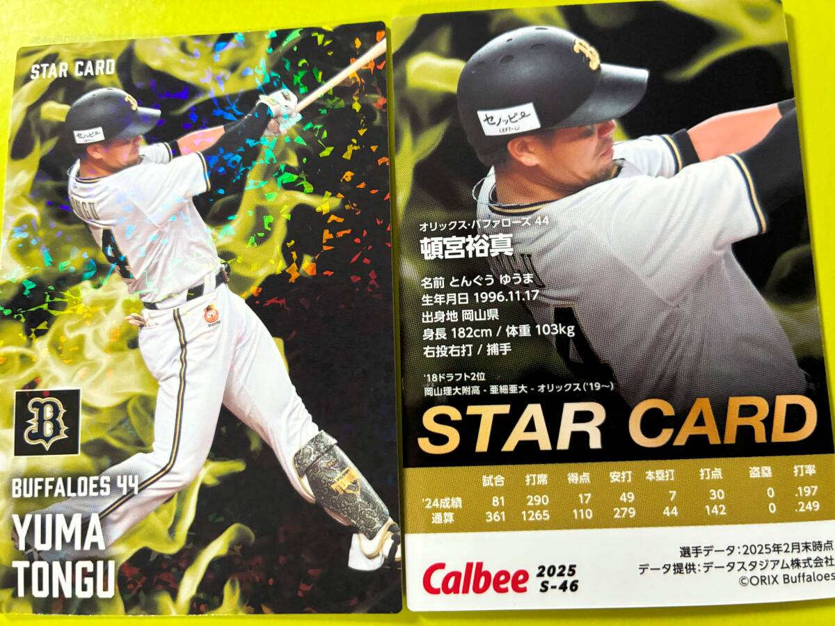 2025 第2弾 S-46 頓宮 裕真(オリックス)スターカード キラ仕様 希少 トッププレイヤー プロ野球チップス カルビー 匿名 即決 送料85円~拍卖