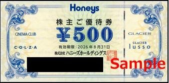 ◆08-02◆ハニーズHD 株主優待券 (500円券) 2枚Set-B◆拍卖