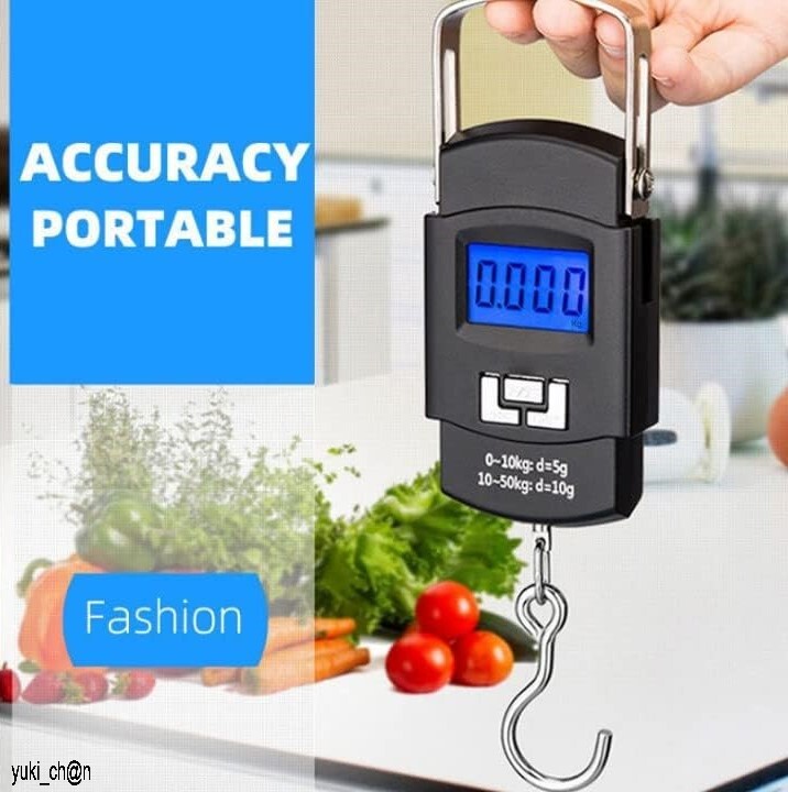 秤 デジタル 吊り下げ秤 MAX50kg デジタルスケール 計量器 吊りはかり 釣り 旅行 アウトドア バック重量拍卖