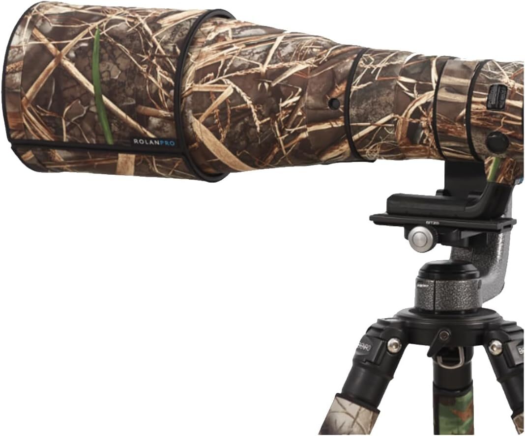 ROLANPRO Nikon AF-S 200-400mm F/4G ED VRに適合する望遠レンズ用カモフラージュコート 三層構造保護 #9 枯草迷彩拍卖