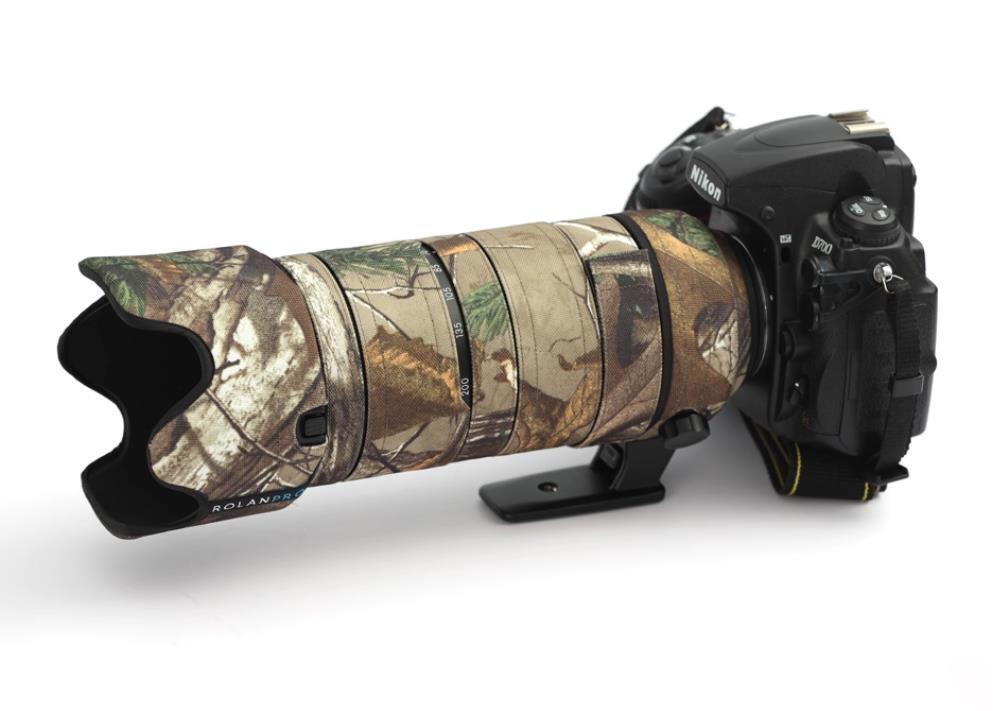 ROLANPRO レンズカバー 適用Nikon AF-S 70-200mm F/2.8E FL ED VR カモフラージュレインカバー レンズ保護スリーブケース #3ジャングル迷彩拍卖
