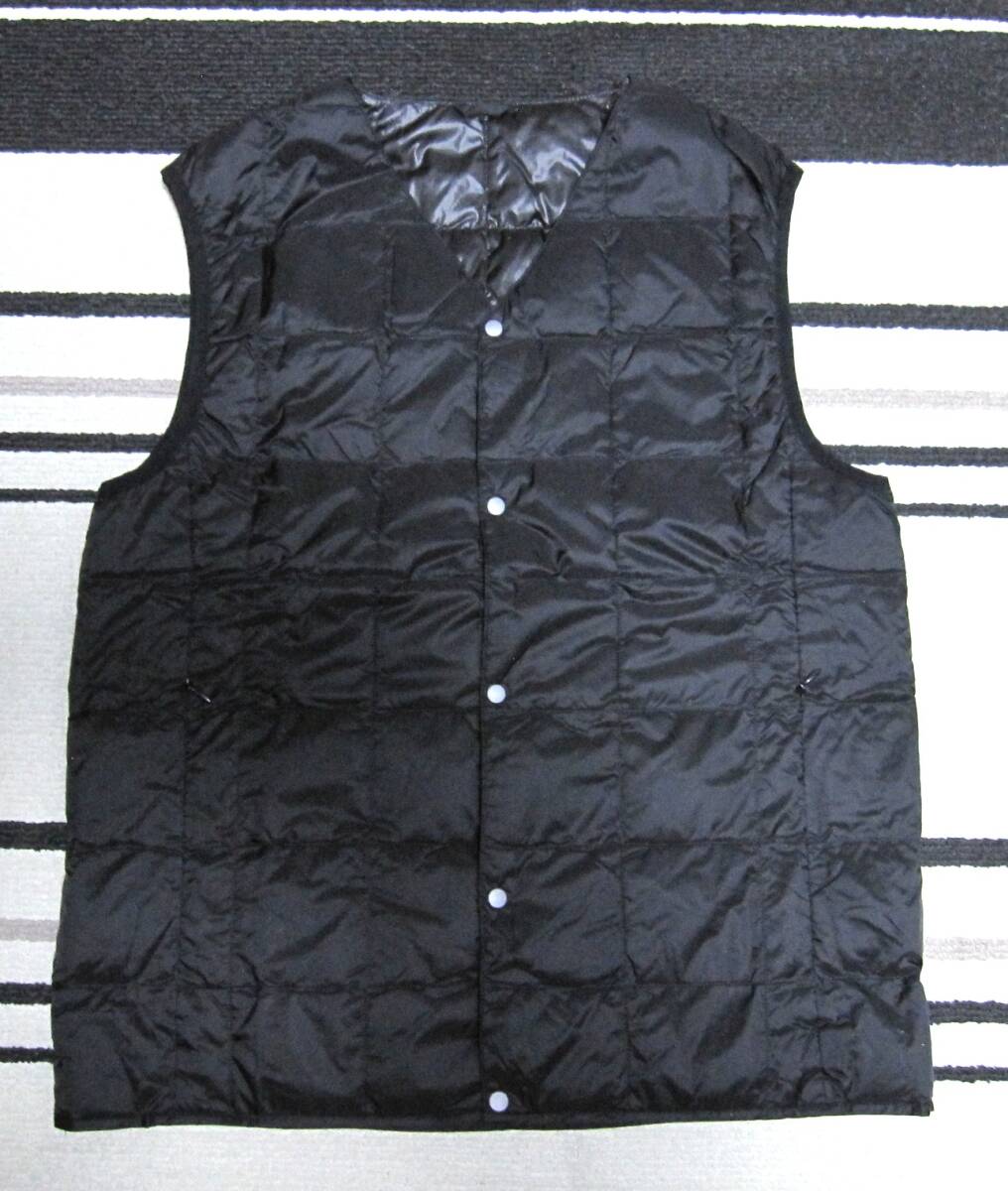 着用1回の美品!TAION(タイオン) ダウンベスト・☆カラー:ブラック☆サイズ:S程度?☆ ダウン・インナーダウン・ベスト拍卖