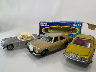 DINKY ディンキー フランス製 メルセデス 230SL サブロン ベルギー製 メルセデス 250SE TEKNO テクノ デンマーク製 NSU 3台まとめ拍卖