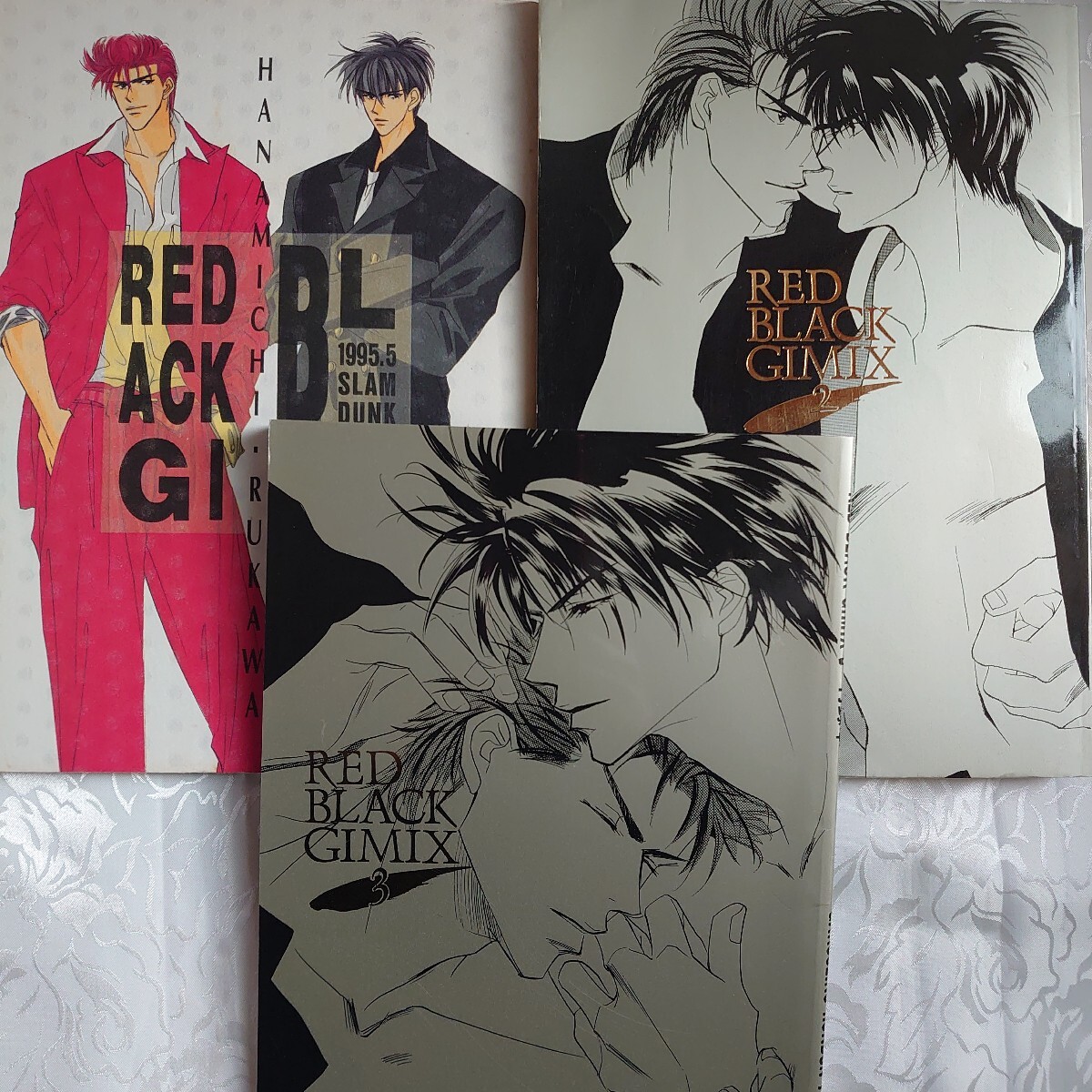 ◆スラムダンクSLAM DUNK同人誌◆カシミヤ/学生の本分/桜道花子/あかま 日砂紀/斐火サキア*RED BLACK GIMIX1.2.3 流川楓桜木花道再録本拍卖