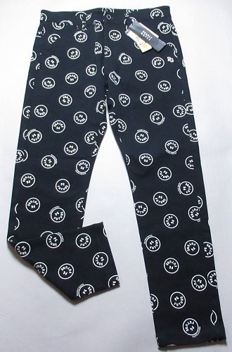 新品 パーリーゲイツ/PEARLY GATES ゴルフ ニコちゃん総柄 ストレッチパンツ 定価30800円/レター\600/6(84-88)/053-2131021/ネイビー拍卖