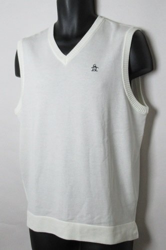 新品 マンシングウェア ゴルフ 吸放湿 Vネックニットベスト 定価18700円/レター\600/LLサイズ/MJMXJL80/ホワイト拍卖