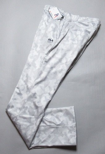 新品 フィラ/FILA ゴルフ 秋冬 裏起毛 保温 ボンディングパンツ/レター\600/定価10450円/LL(88-92)/783-309/オフホワイト拍卖