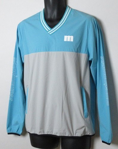 新品 マンシングウェア ゴルフ はっ水 ウィンドブレーカー プルオーバー/レターパック\430/定価17600円/LLサイズ/MEMVJK03/ブルー拍卖