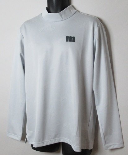 新品 マンシングウェア ゴルフ 90'sロゴジャカード ハイネック長袖シャツ/レターパック\430/定価16500円/LLサイズ/MEMVJB02/ホワイト拍卖