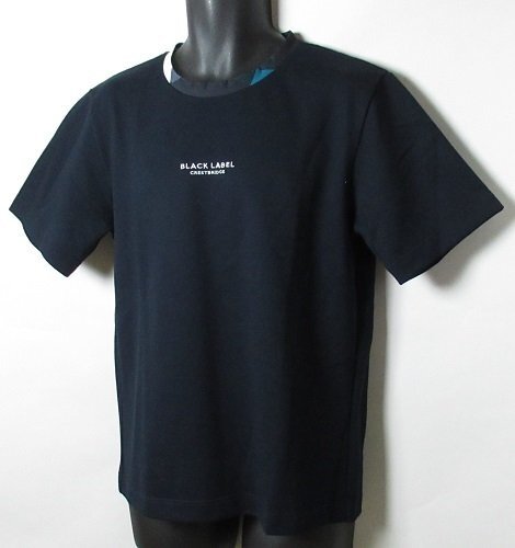 新品 ブラックレーベル・クレストブリッジ クレストブリッジチェックカラー半袖Tシャツ/定価17600円/M(86-94)/51P16526/ネイビー拍卖