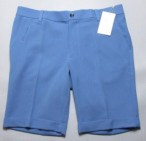 新品 ブラック&ホワイト ゴルフ ストレッチ ショートパンツ/レター\600/定価16500円/W92/BGS5601ED/ブルー拍卖