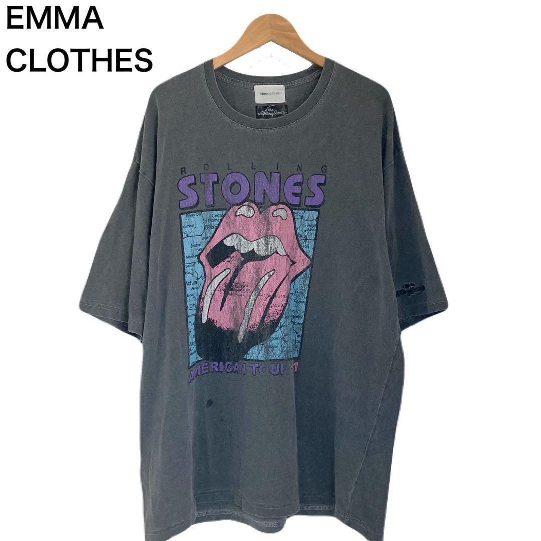 エマクローズ ローリングストーンズ バンドTシャツ ロック スミクロ フェード感拍卖