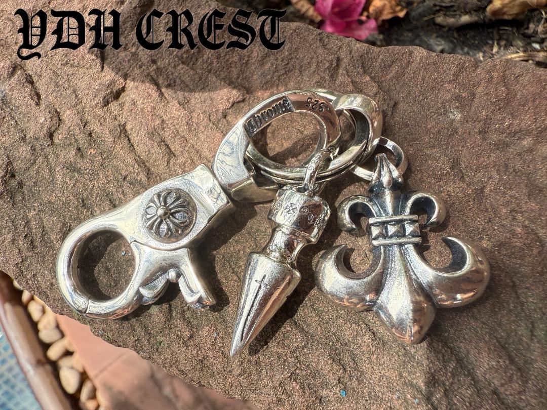 ★YSKCM+ZZ キーチェーン シルバー幻想クロスデザインキーホルダー 刻印有り拍卖