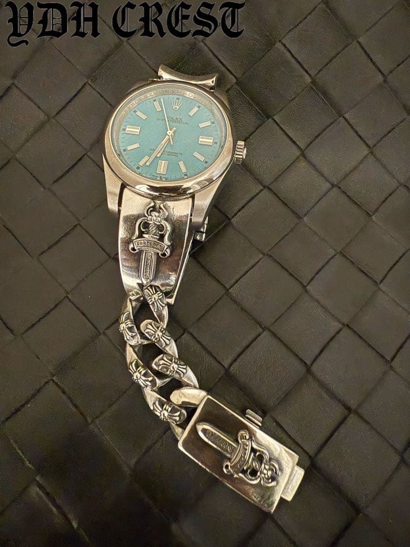 ★SG(I) Watch 時計バンド シルバーソード全花ウォッチベルト 17cm 刻印有り拍卖