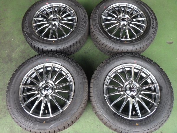 サーキュラー DF 4穴+43 A/W & 185/65R14 イボ付 ダンロップ 4本セット拍卖
