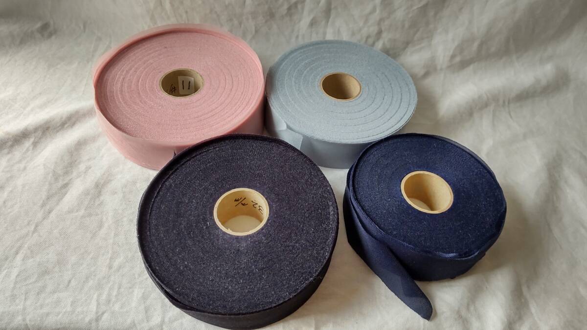 ★お買い得使い掛けバイヤステープ 4色 4点★拍卖