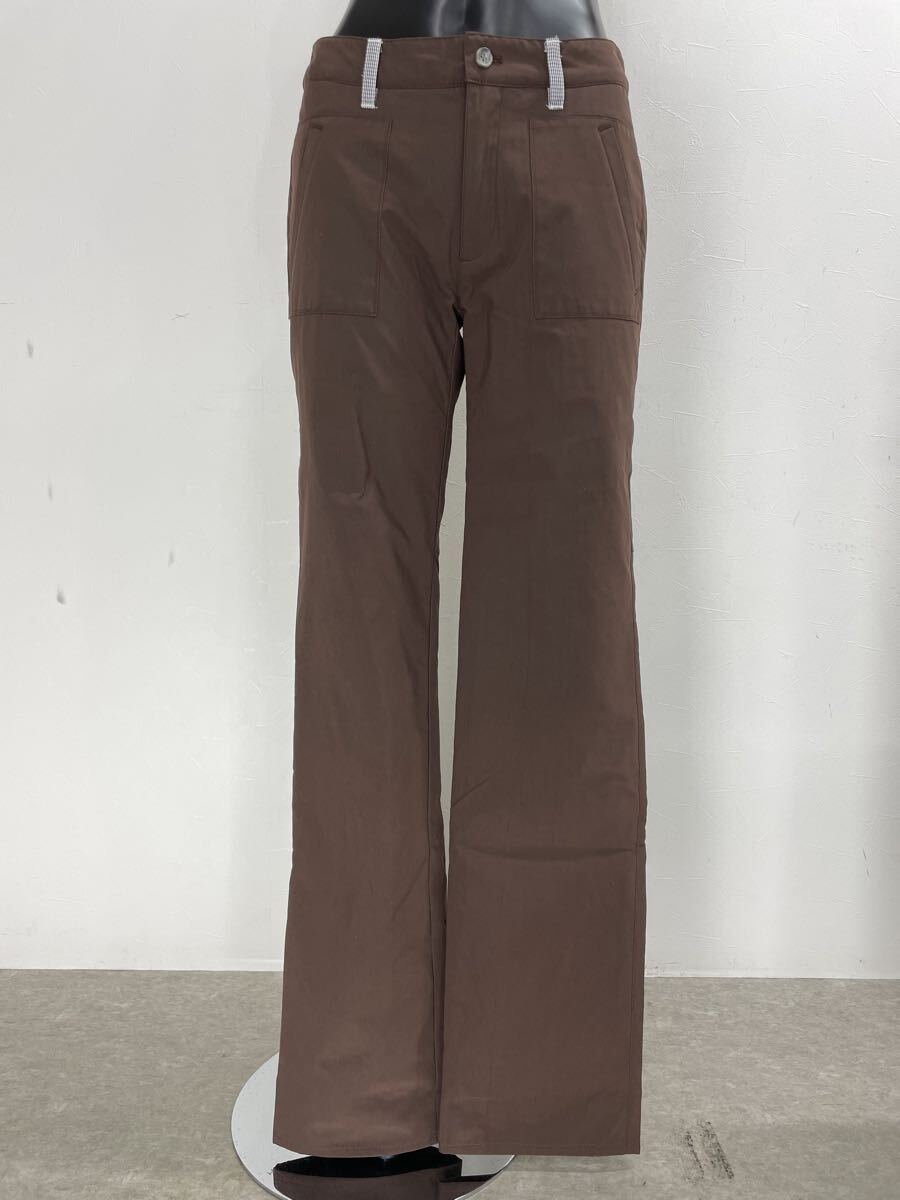 【USED】ZOY ゾーイ ポリエステル ロング パンツ 裏地付き ブラウン レディース 38 M ゴルフウェア拍卖